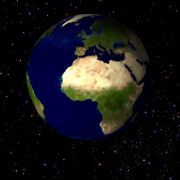 rotating earth animation